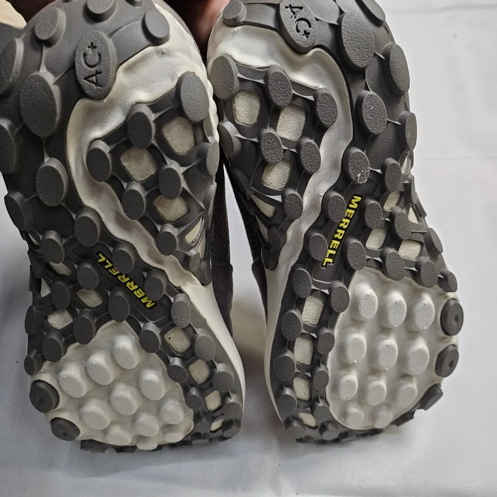Merrell Falcon Slip On Shoes Women Size 5.5 Grey Yellow Trail Running J45752 NEW